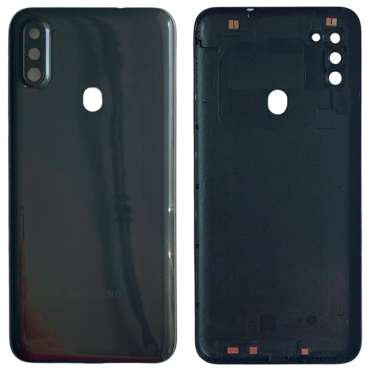 Задняя крышка Samsung A115 | M115 Galaxy A11 | M11 2020 black (со стеклом камеры)