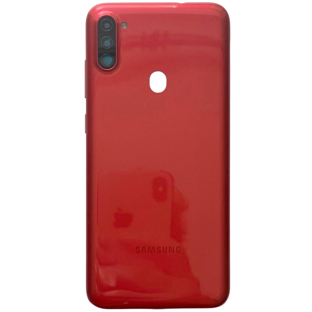 Задня кришка Samsung A115 | M115 Galaxy A11 | M11 2020 red (зі склом камери)