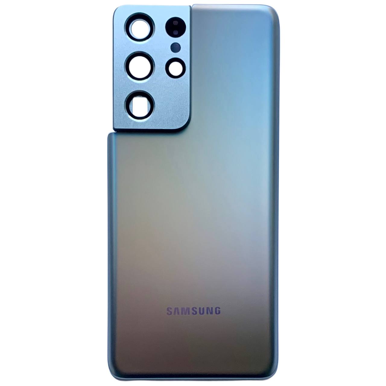 Задняя крышка Samsung G998 Galaxy S21 Ultra silver (со стеклом камеры)