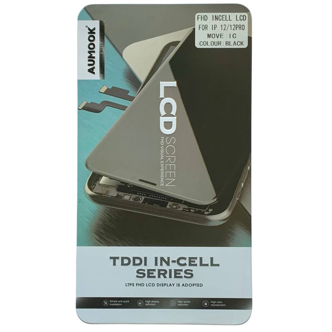 Дисплей iPhone 12 | iPhone 12 Pro black, з рамкою, AUMOOK FHD INCELL (можна замінити мікросхему)