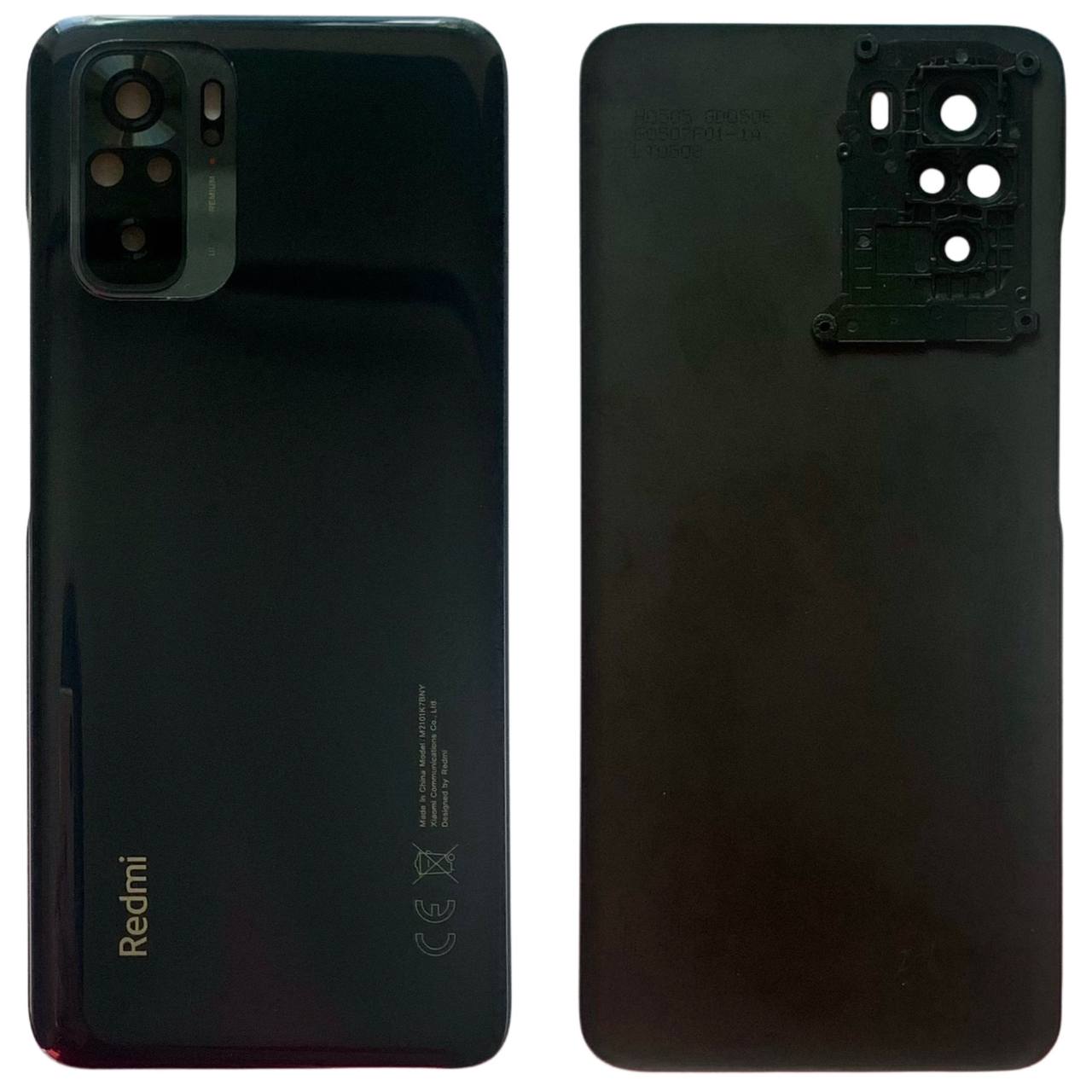 Задня кришка Xiaomi Redmi Note 10 4G gray (з склом камери)
