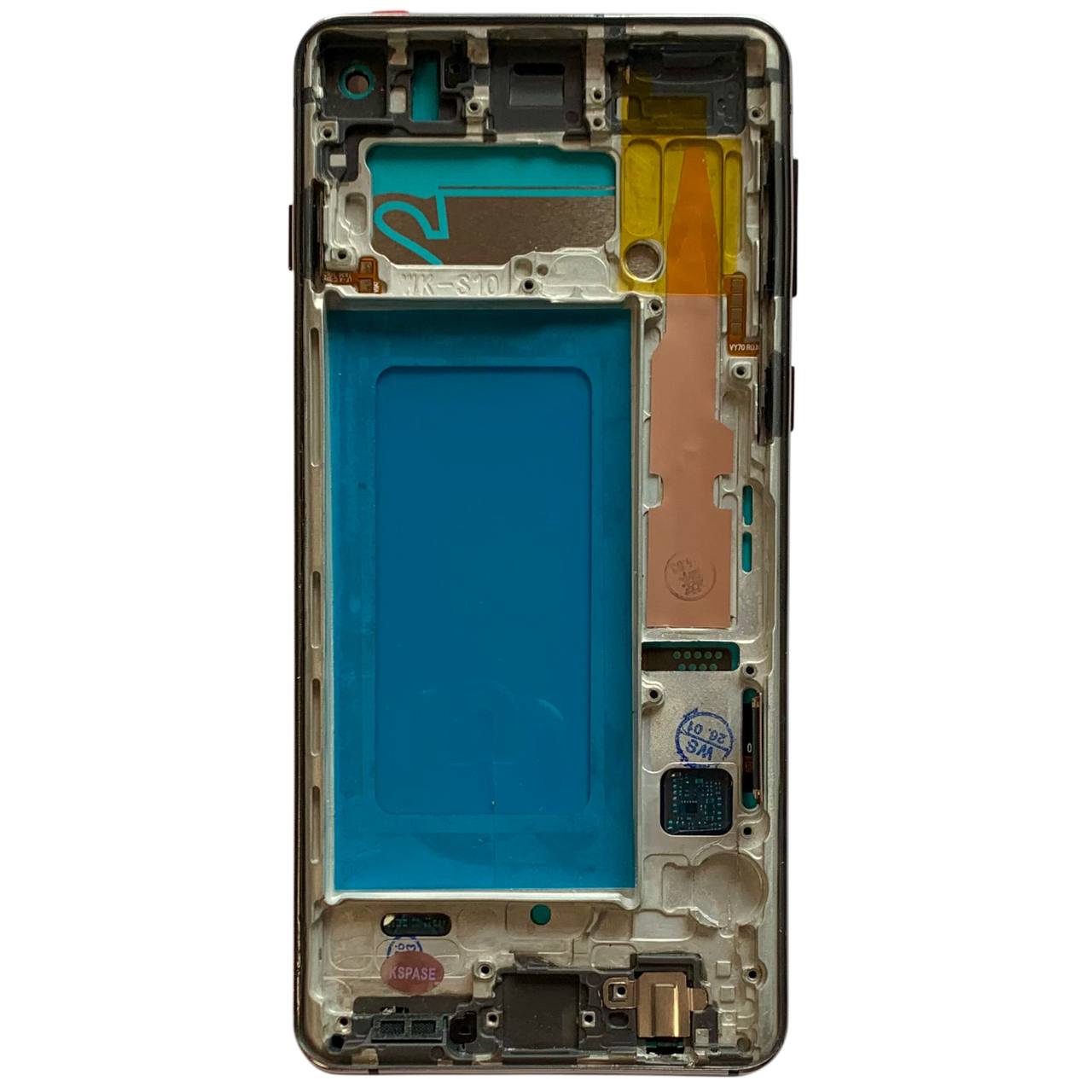 Дисплей Samsung G973 Galaxy S10 black, з рамкою, IPS (Краї дисплею не заокруглені)