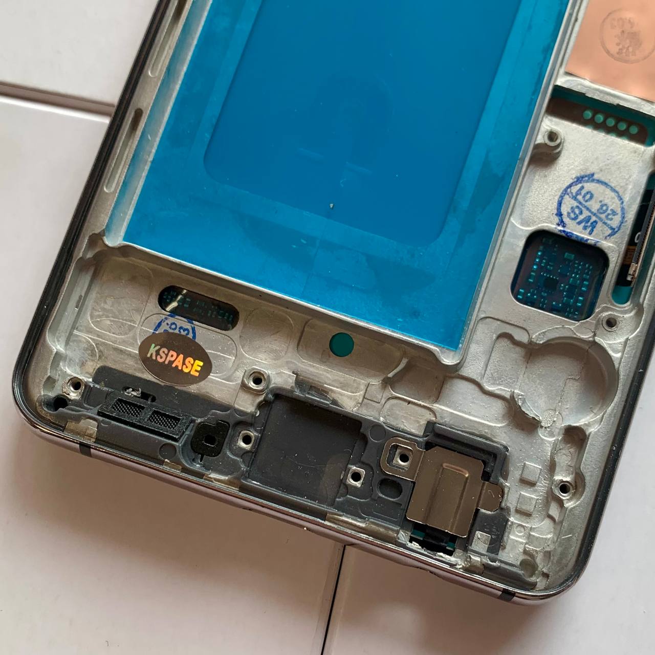 Дисплей Samsung G973 Galaxy S10 black, з рамкою, IPS (Краї дисплею не заокруглені)
