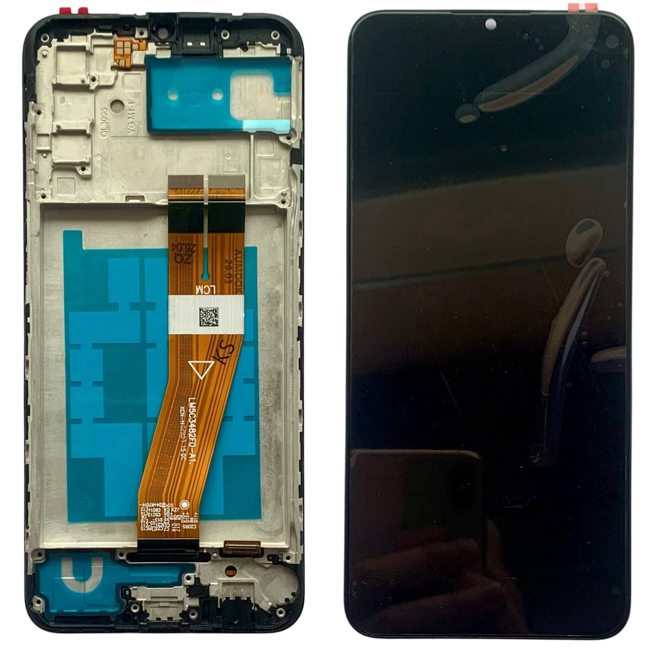 Дисплей Samsung A025F Galaxy A02s 2021 (160,5х72mm) black, с рамкой, INCELL