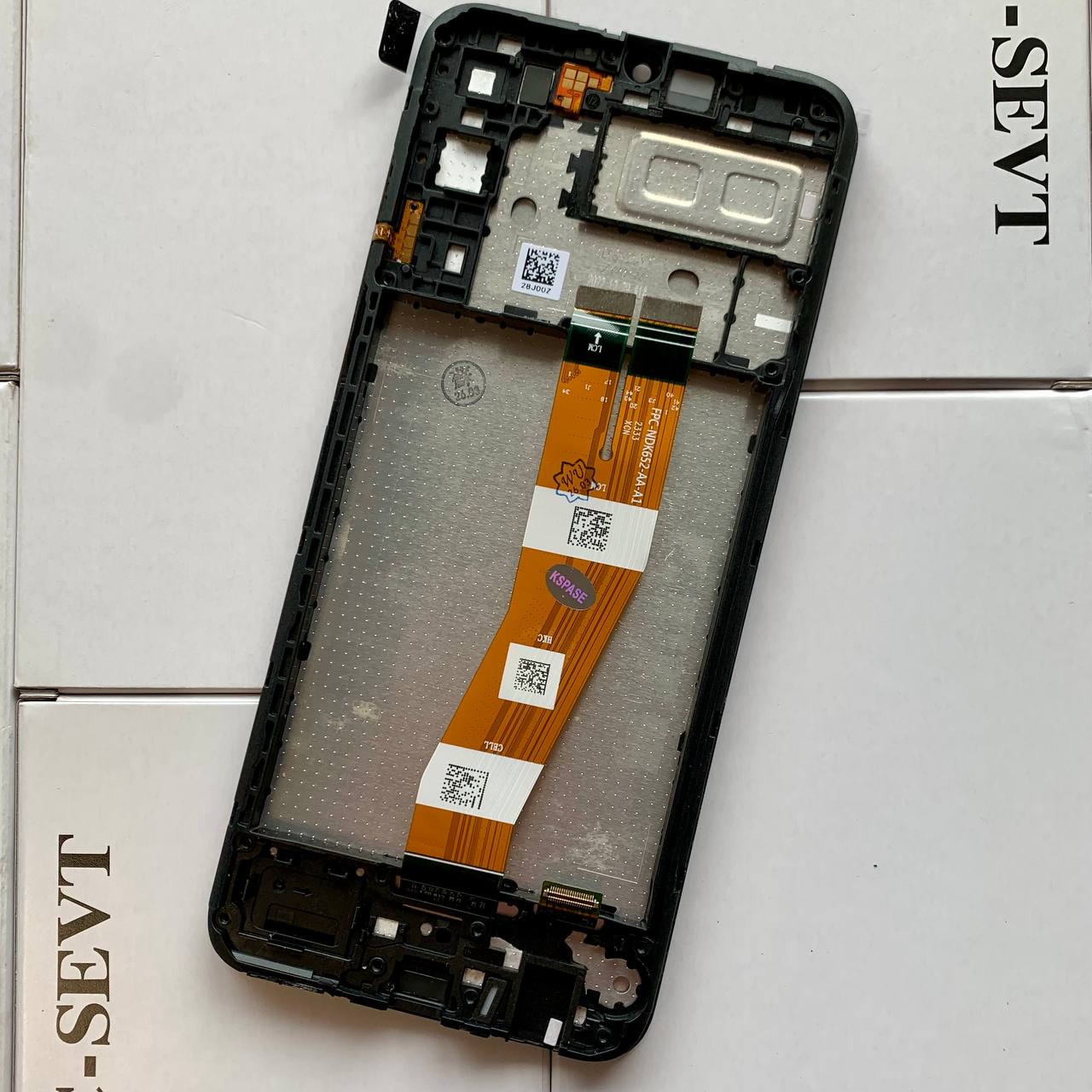 Дисплей Samsung A042 Galaxy A04e 2022 black, з рамкою, INCELL