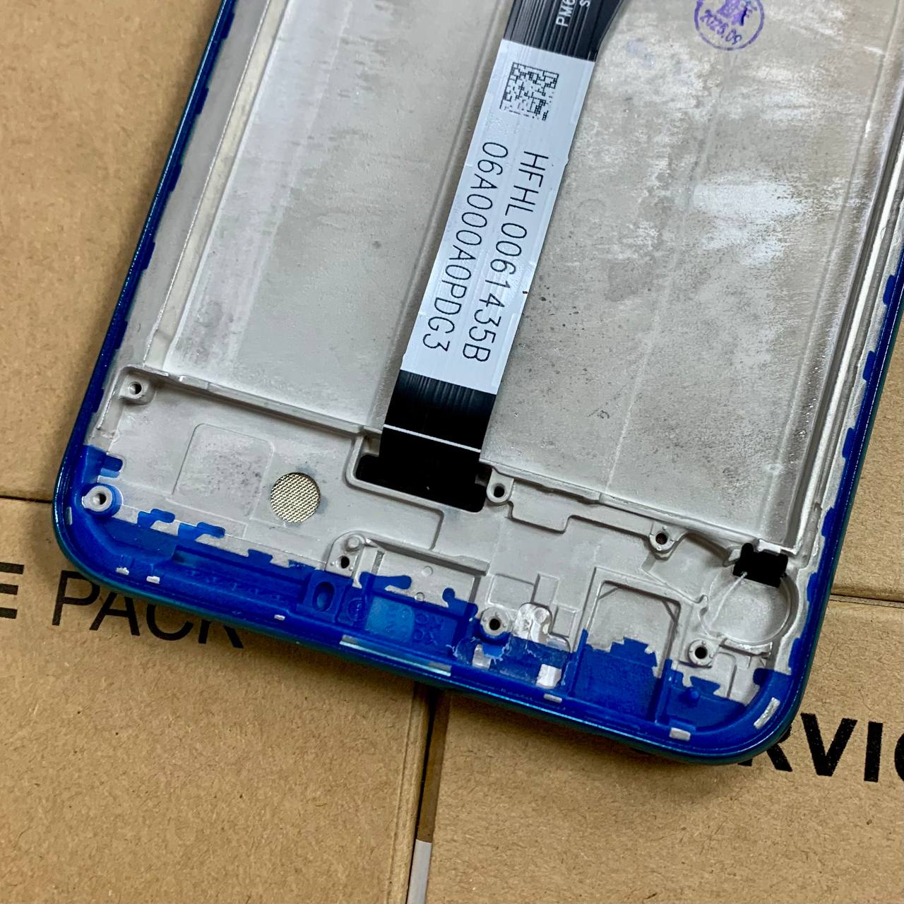 Дисплей Xiaomi Redmi Note 9S | Note 9 Pro | Note 9 Pro Max blue, с рамкой, Original (PRC)