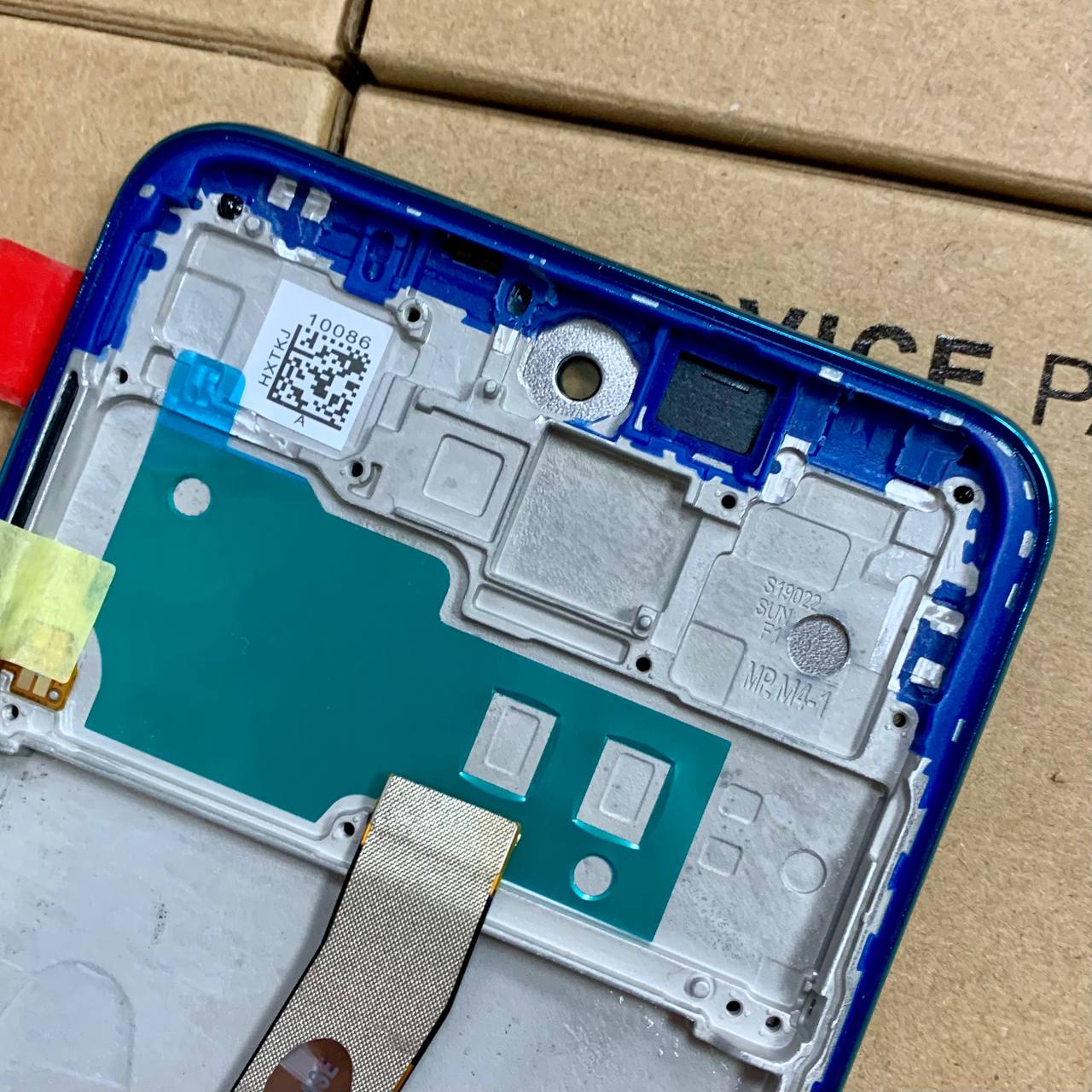 Дисплей Xiaomi Redmi Note 9S | Note 9 Pro | Note 9 Pro Max blue, с рамкой, Original (PRC)