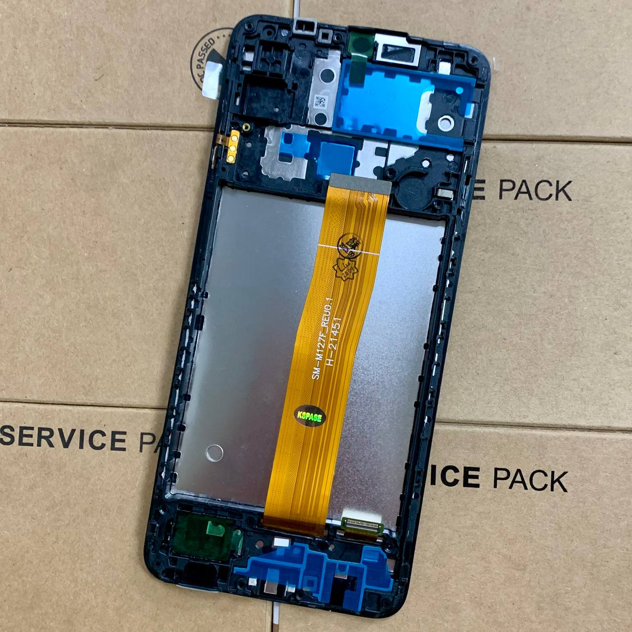 Дисплей Samsung M127F Galaxy M12 black (M127F_REV0.1), з рамкою, Service Pack Original