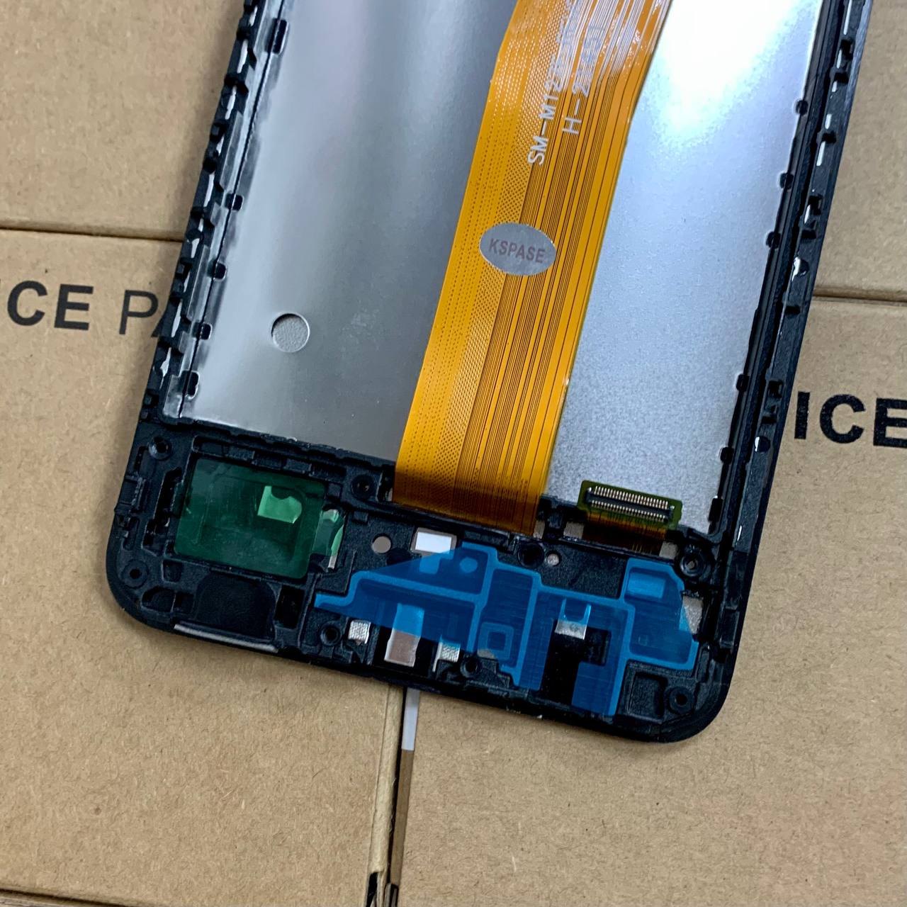 Дисплей Samsung M127F Galaxy M12 black (M127F_REV0.1), з рамкою, Service Pack Original