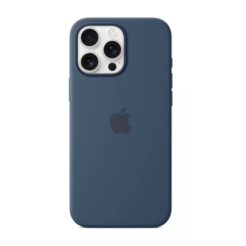Чехол Silicone Case 1:1 for iPhone 16 with MagSafe animation, denim