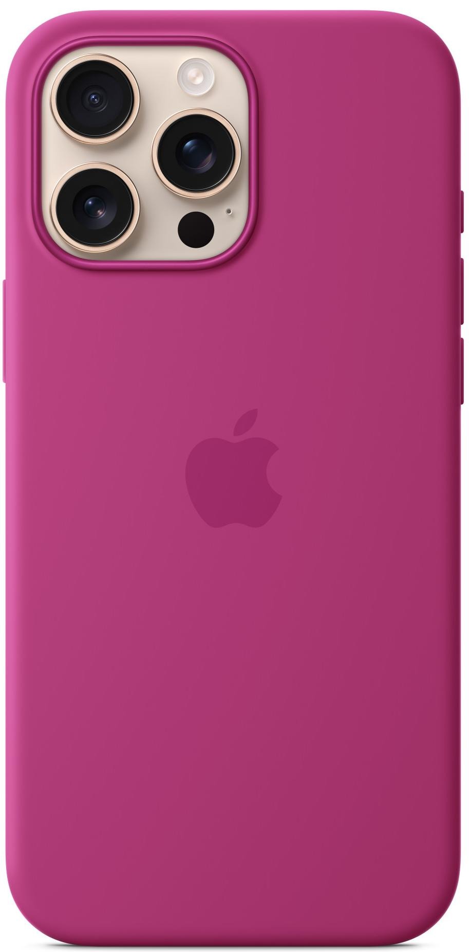 Чехол Silicone Case 1:1 for iPhone 16 with MagSafe animation, fushsia