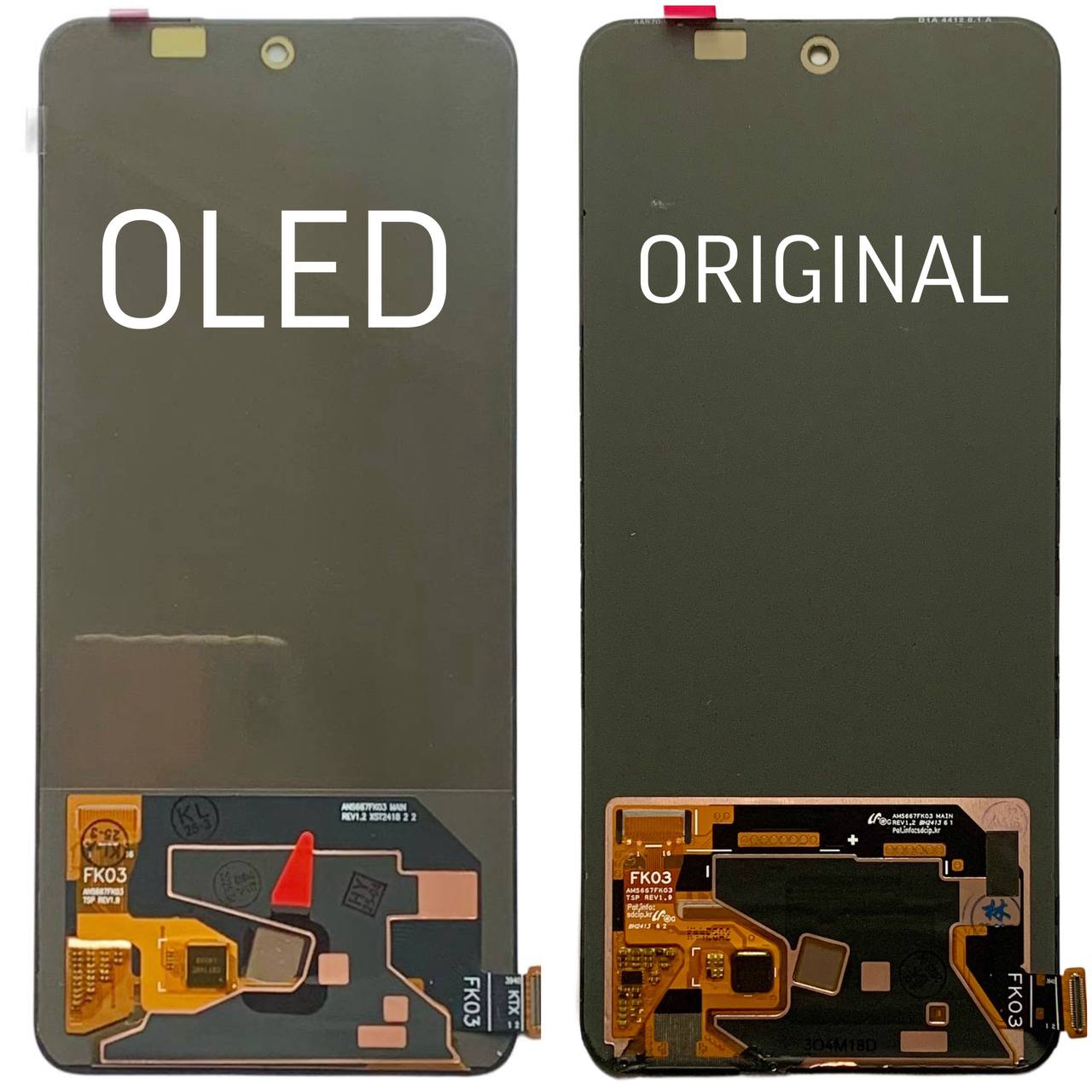 Дисплей OPPO Reno 12F 4G | Reno 12F 5G | Reno12 FS black, без рамки, OLED