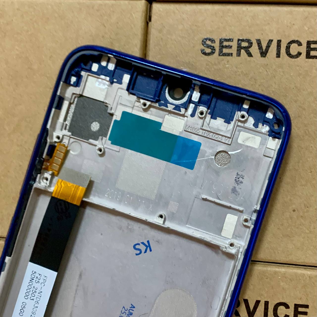 Дисплей Xiaomi Redmi Note 7 | Redmi Note 7S | Note 7 Pro blue, з рамкою, Original (PRC)