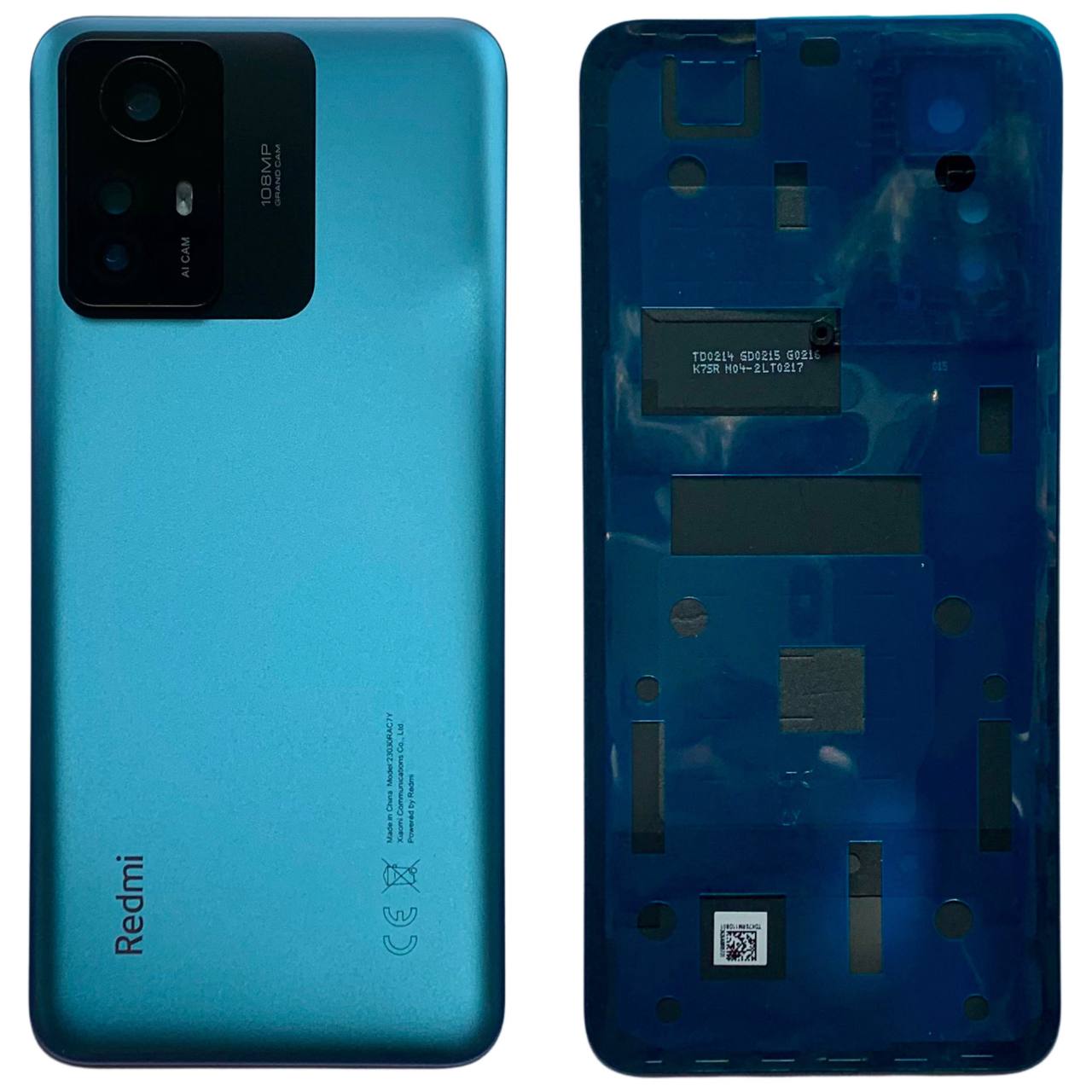Задня кришка Xiaomi Redmi Note 12S blue (зі склом камери)