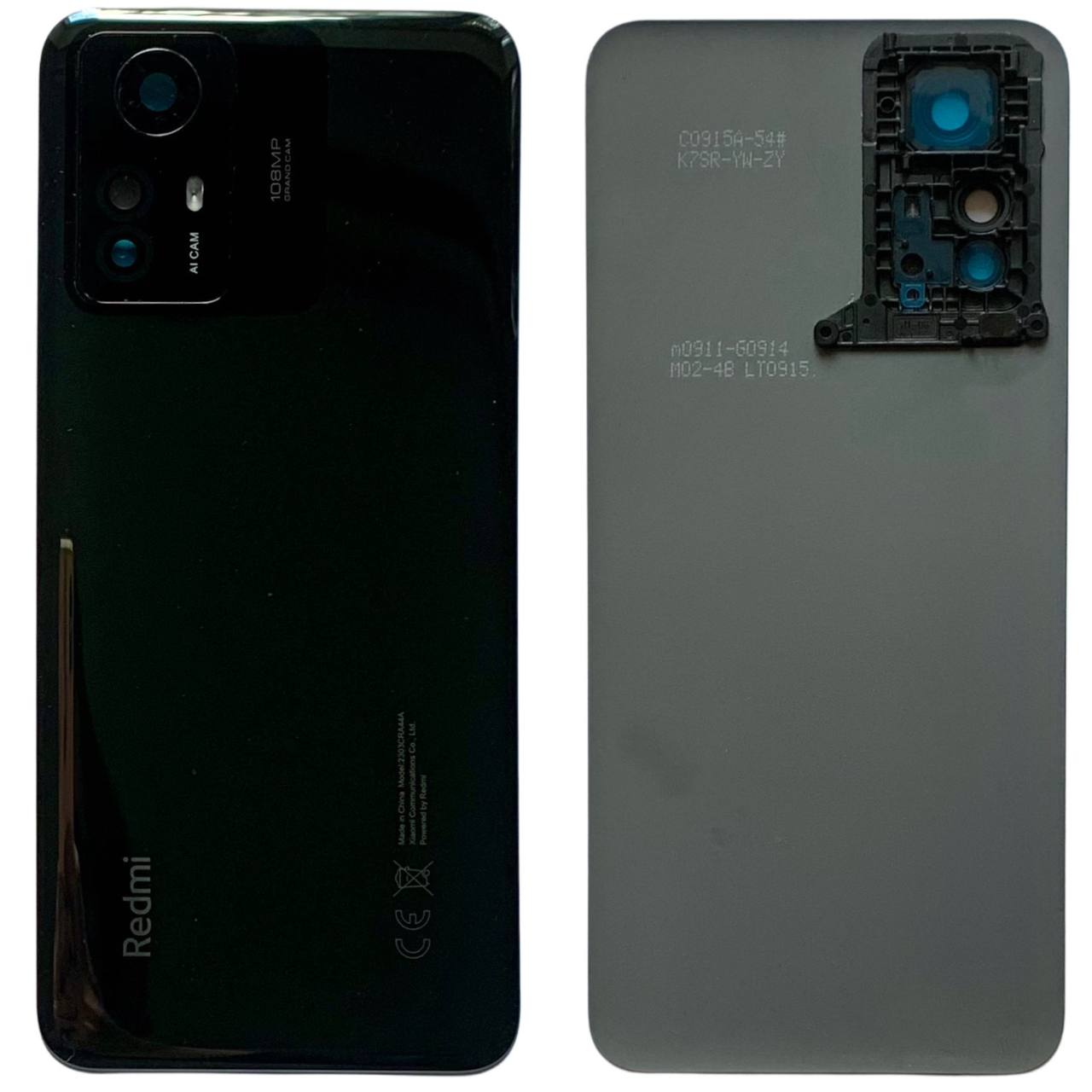 Задня кришка Xiaomi Redmi Note 12S black (зі склом камери)