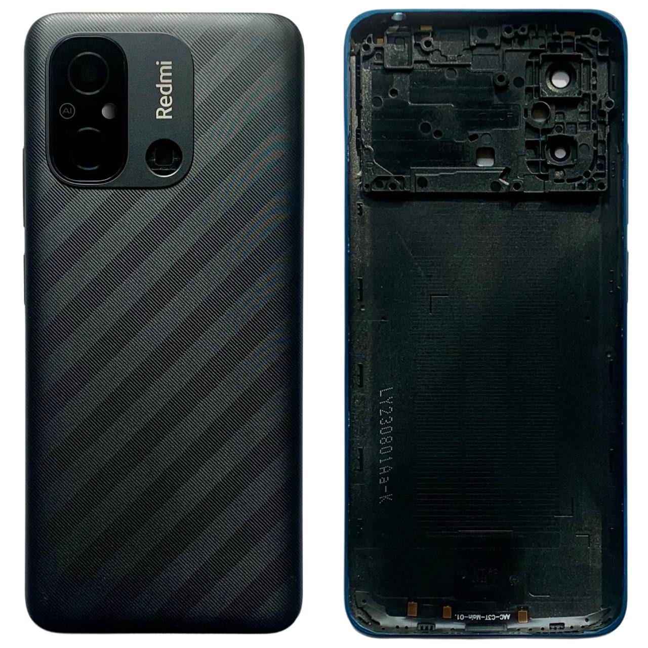 Задня кришка Xiaomi Redmi 12C black (зі склом камери)