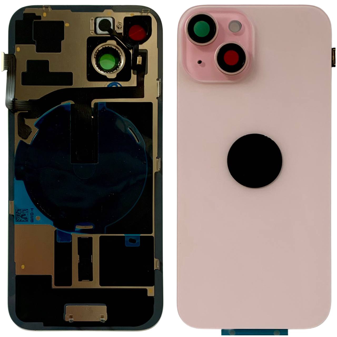 Задня кришка корпуса iPhone 15 pink, зі склом камери, MagSafe, NFC, 1:1 Original