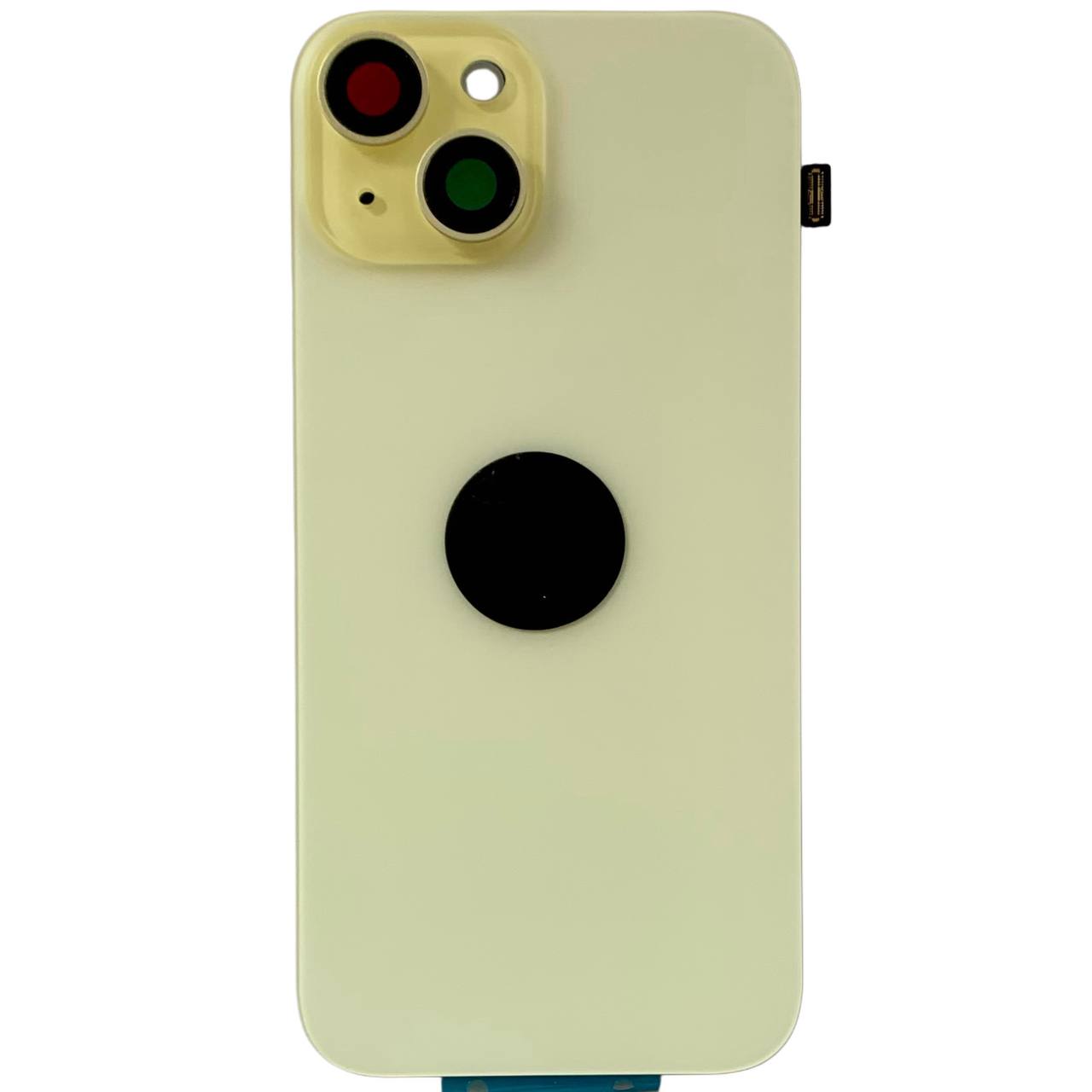 Задня кришка корпуса iPhone 15 yellow, зі склом камери, MagSafe, NFC, 1:1 Original
