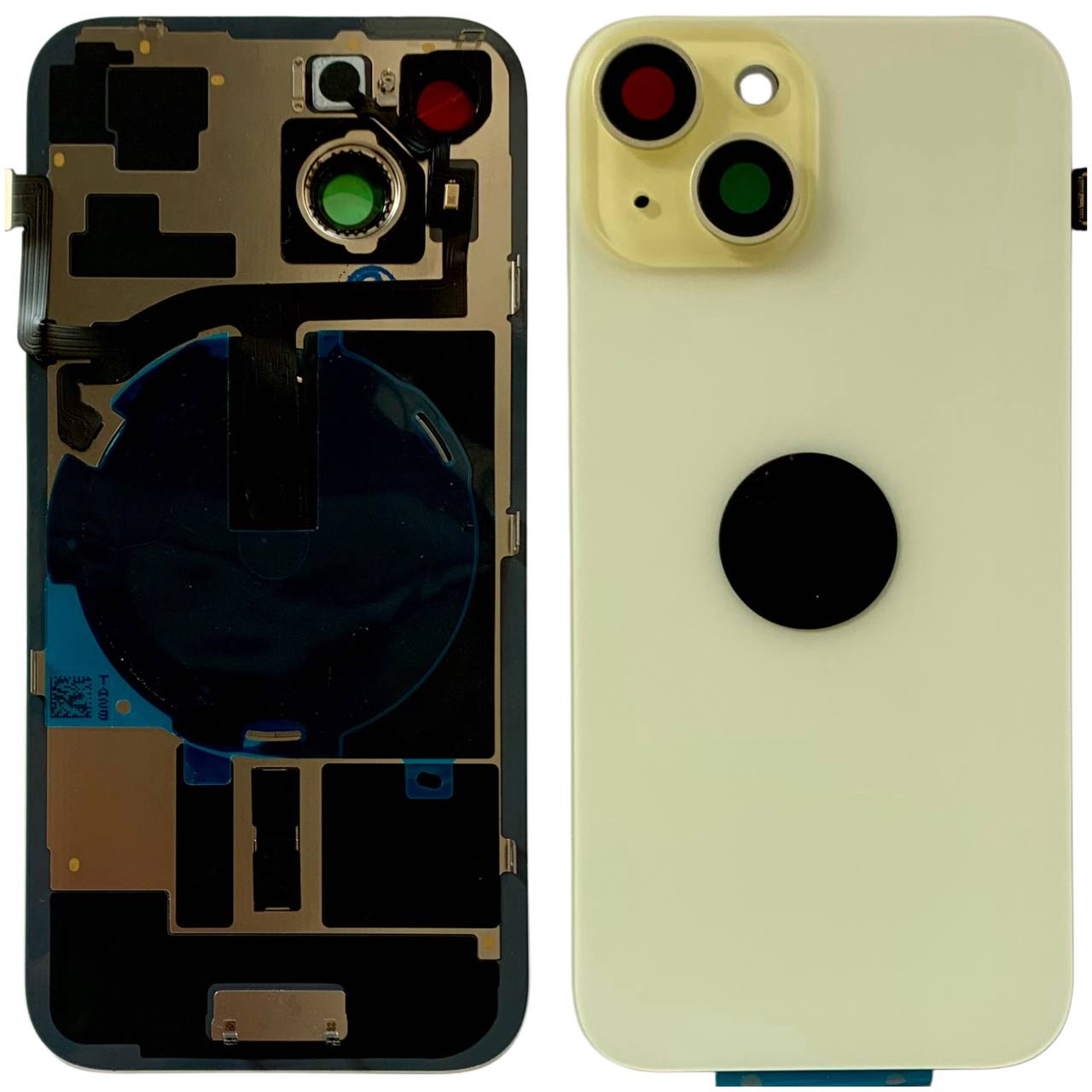 Задня кришка корпуса iPhone 15 yellow, зі склом камери, MagSafe, NFC, 1:1 Original