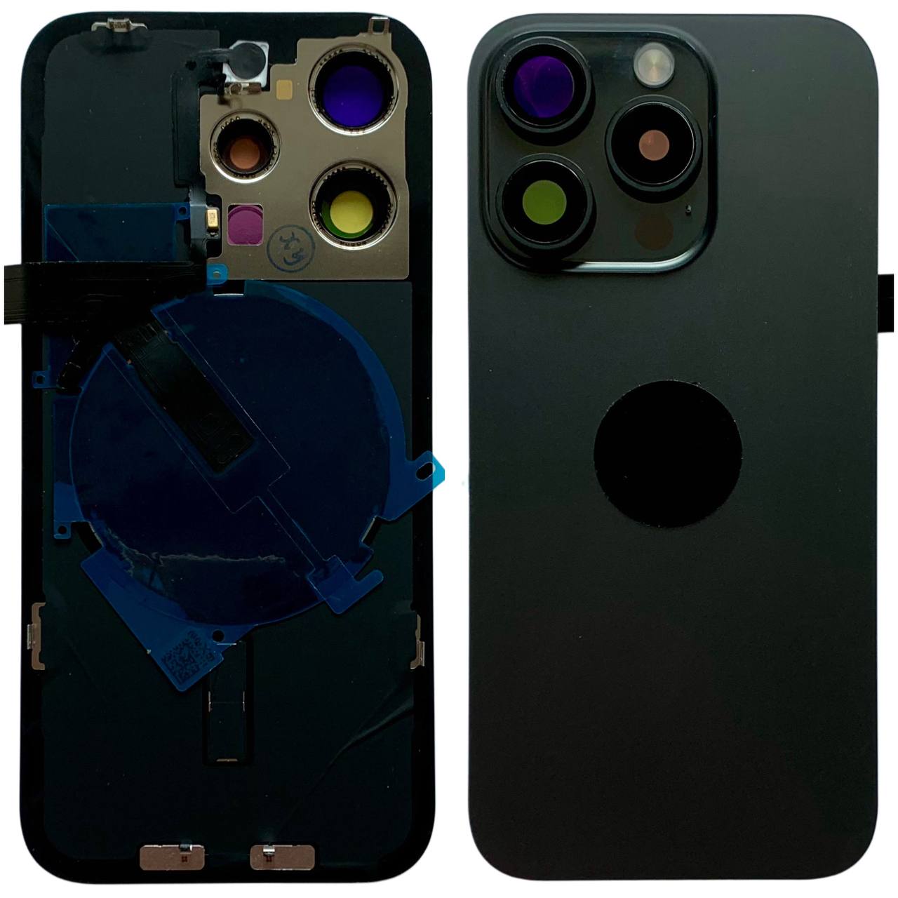 Задня кришка корпуса iPhone 15 Pro black, зі склом камери, MagSafe, NFC, 1:1 Original