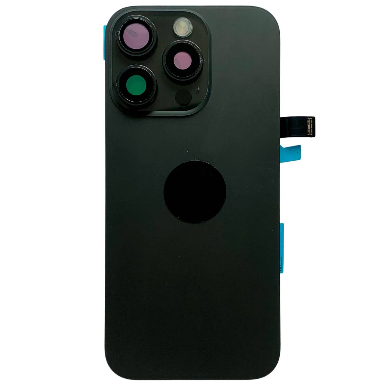Задняя крышка корпуса iPhone 16 Pro black, со стеклом камеры, MagSafe, NFC, 1:1 Original