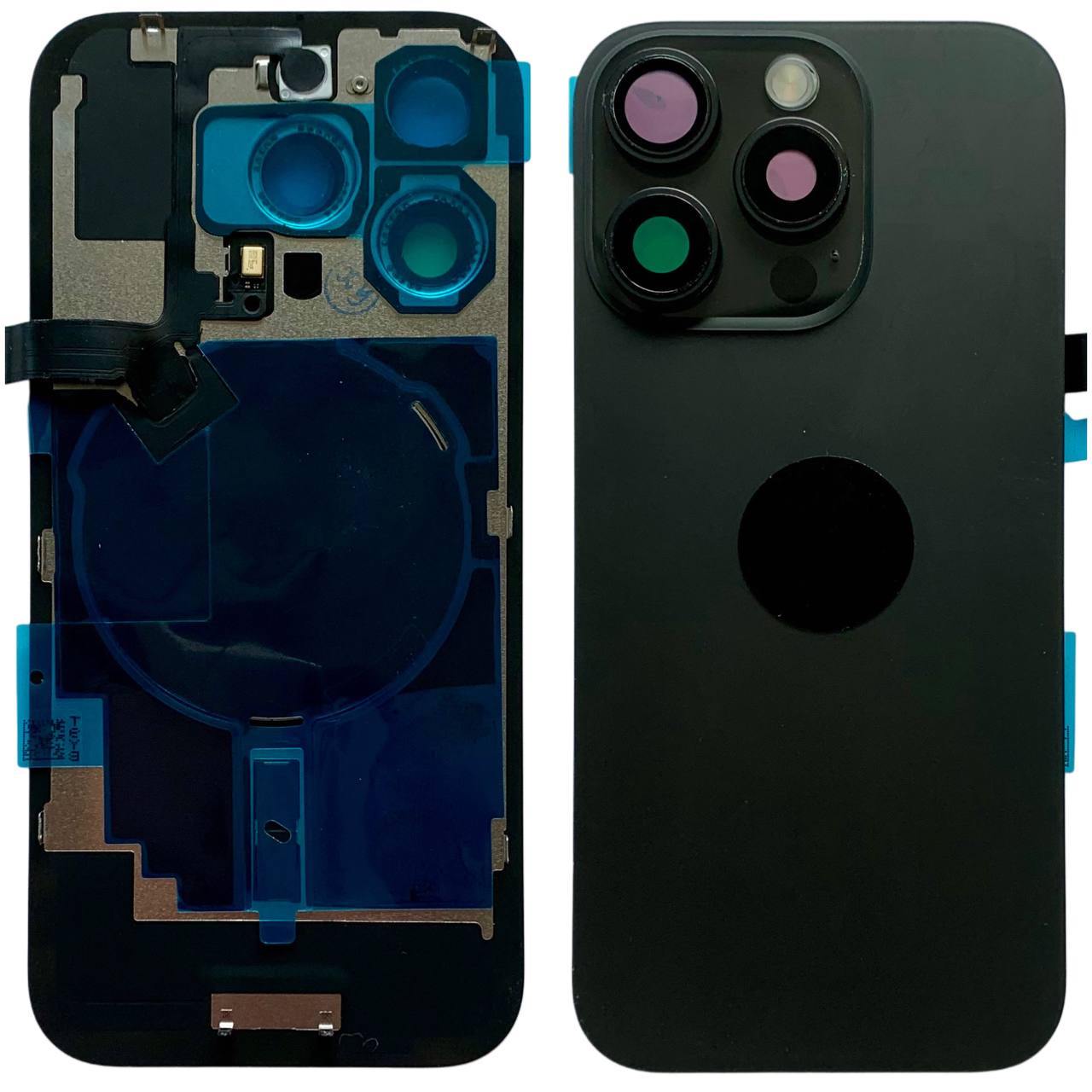 Задняя крышка корпуса iPhone 16 Pro black, со стеклом камеры, MagSafe, NFC, 1:1 Original