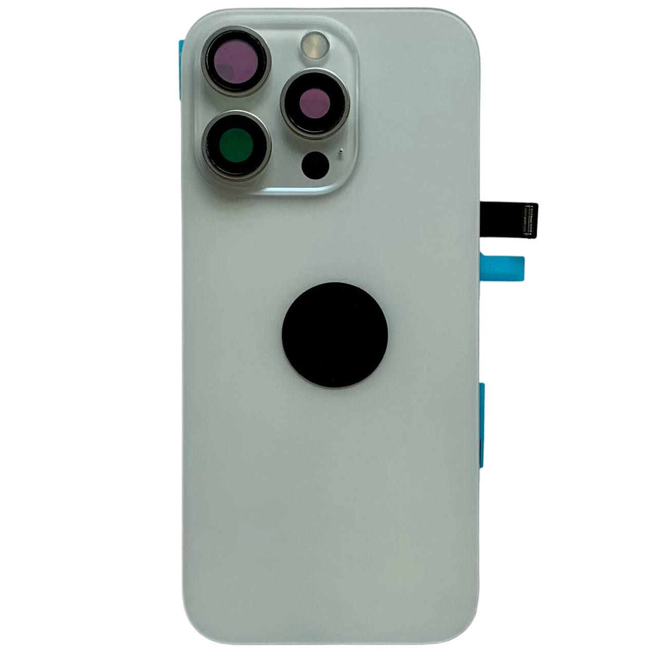 Задняя крышка корпуса iPhone 16 Pro white, со стеклом камеры, MagSafe, NFC, 1:1 Original