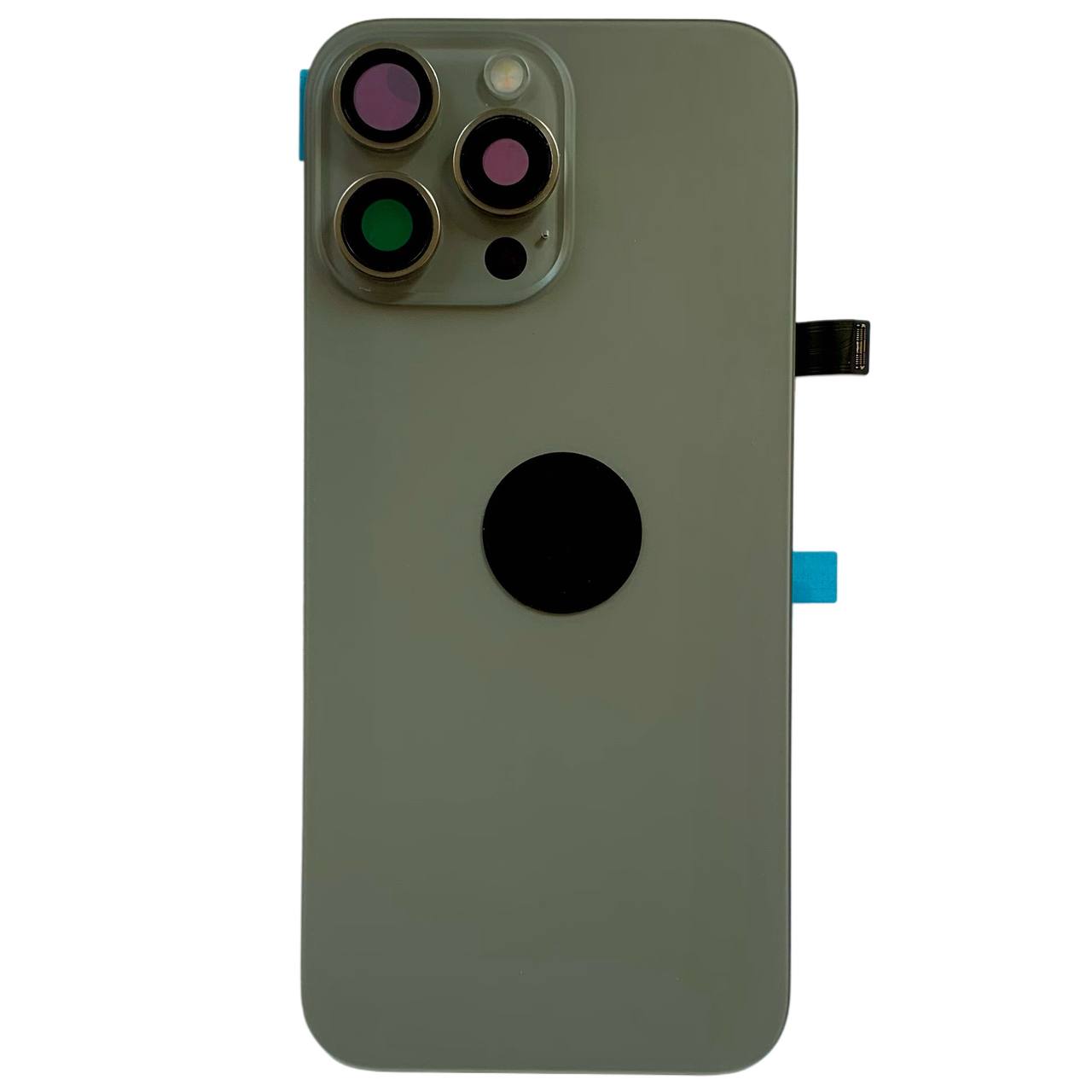 Задняя крышка корпуса iPhone 16 Pro Max gray, со стеклом камеры, MagSafe, NFC, 1:1 Original