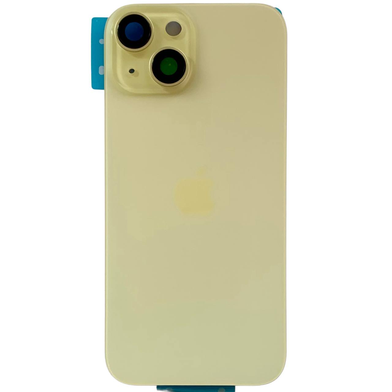 Задня кришка корпуса iPhone 15 yellow, зі склом камери, MagSafe, 1:1 Original