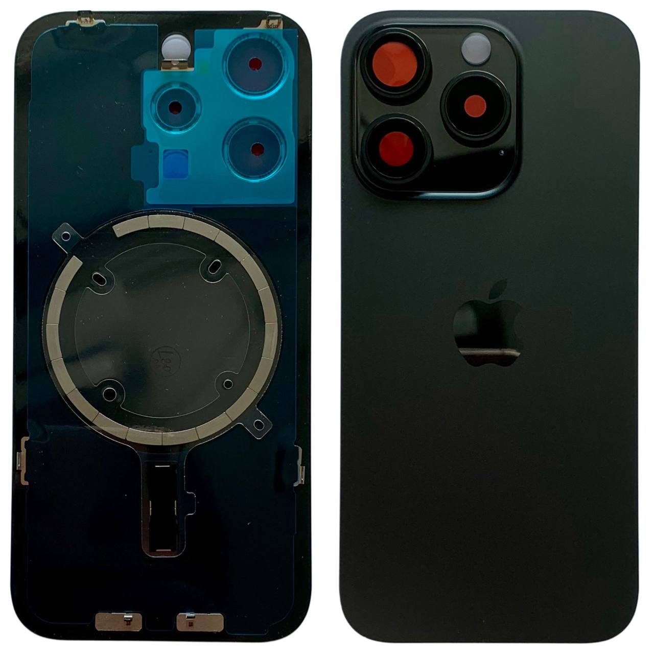 Задня кришка корпуса iPhone 15 Pro black, зі склом камери, MagSafe, 1:1 Original