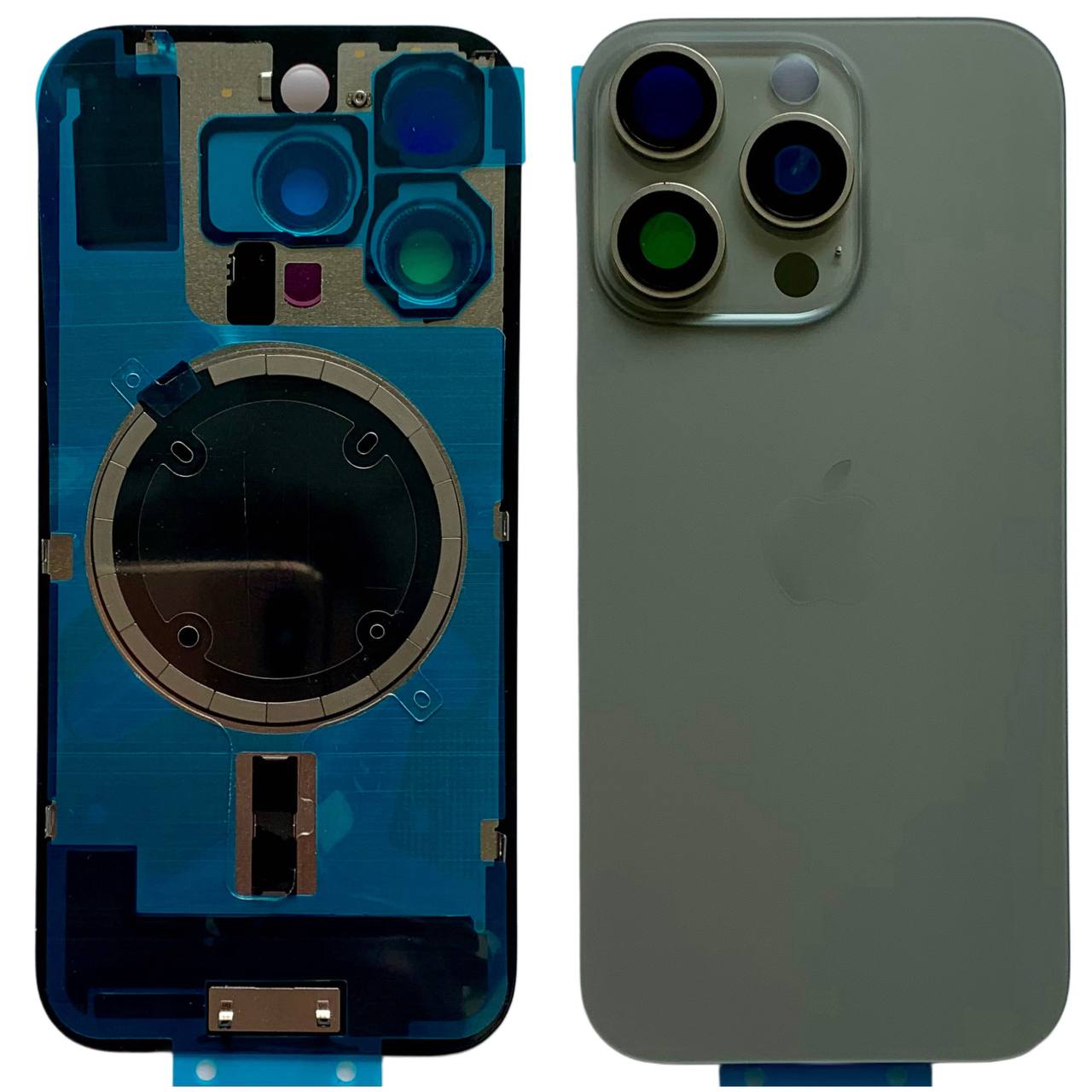 Задняя крышка корпуса iPhone 16 Pro gray, со стеклом камеры, MagSafe, 1:1 Original