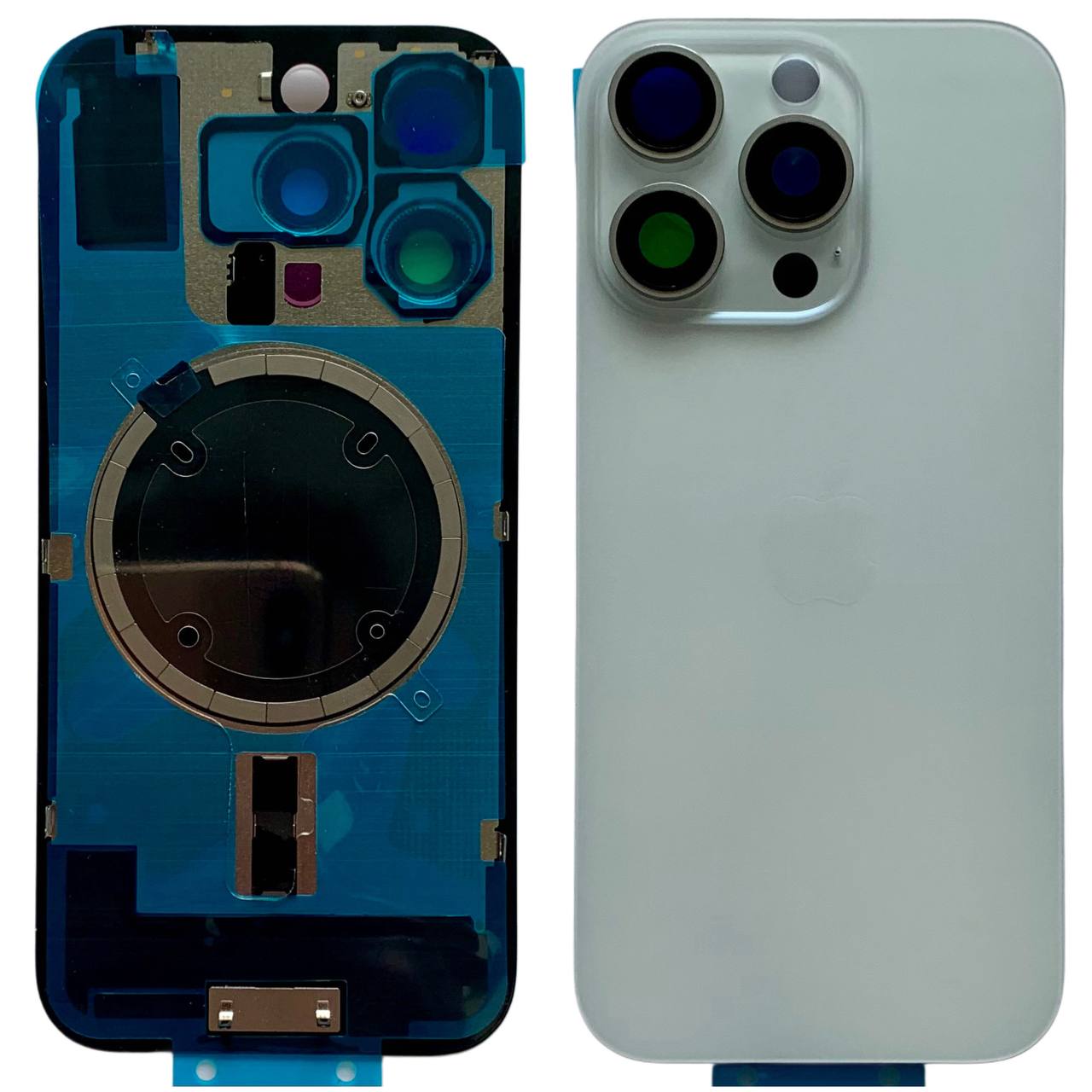 Задняя крышка корпуса iPhone 16 Pro white, со стеклом камеры, MagSafe, 1:1 Original
