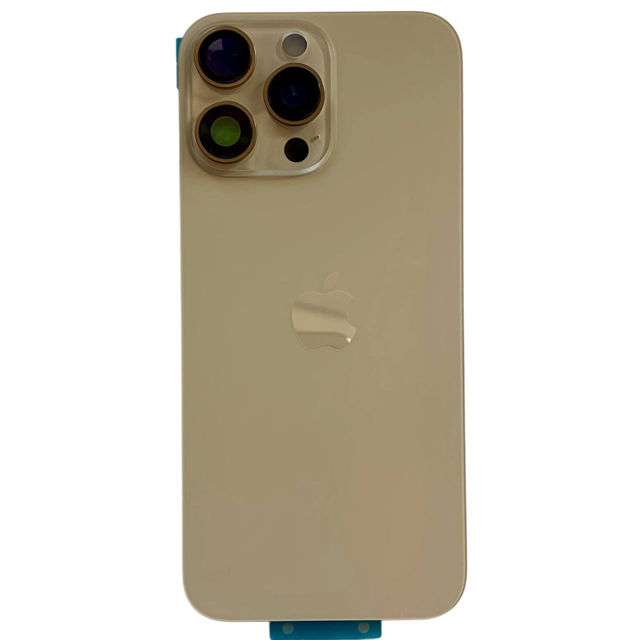 Задняя крышка корпуса iPhone 16 Pro Max gold, со стеклом камеры, MagSafe, 1:1 Original