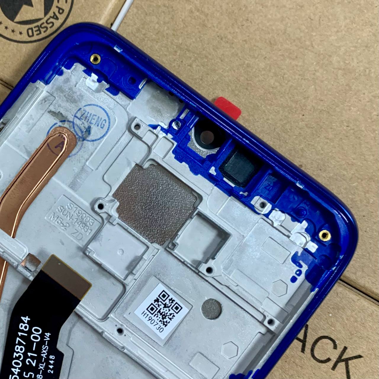 Дисплей Xiaomi Redmi Note 8 Pro blue, с рамкой, Original (PRC)