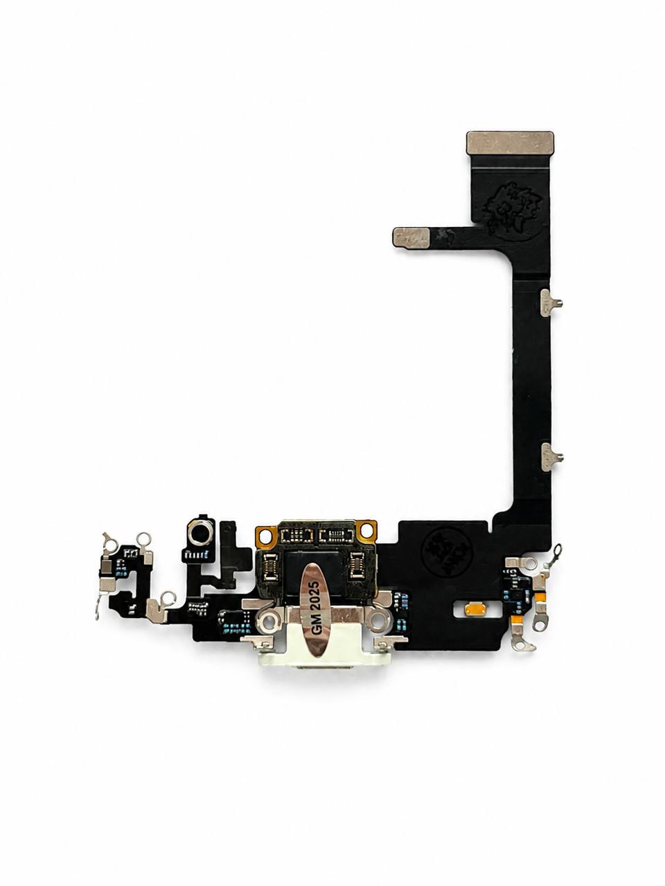 Нижний шлейф iPhone 11 Pro white с портом зарядки и микрофоном, Original Used