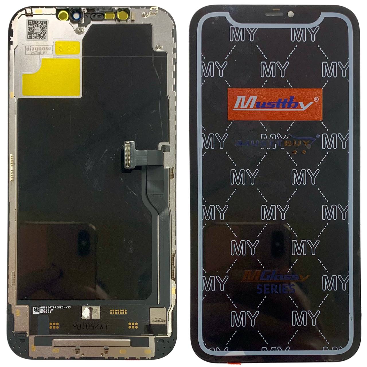 Дисплей iPhone 12 Pro Max black, з рамкою, Musttby OLED | Прив'язується в 18/26 iOS