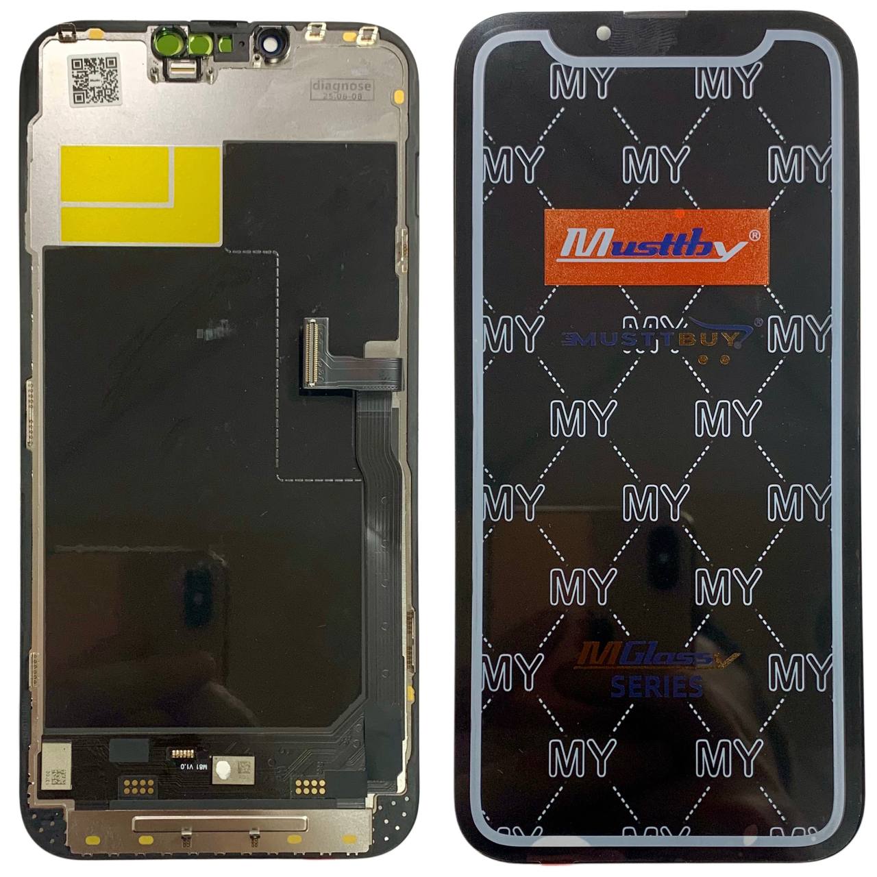 Дисплей iPhone 13 Pro Max black, з рамкою, Musttby SOFT OLED | 120HZ | Прив'язується в 18/26 iOS