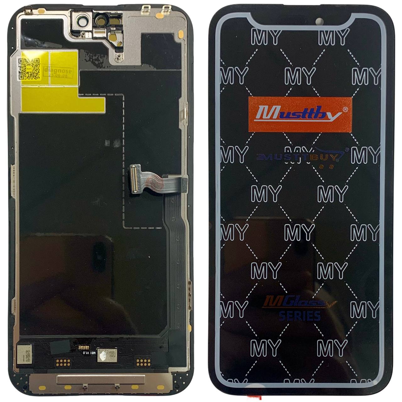 Дисплей iPhone 14 Pro Max black, з рамкою, Musttby SOFT OLED | 120HZ | Прив'язується в 18/26 iOS