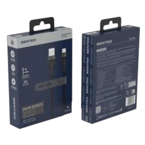 Кабель SENTEO SM-05 Onyx series 3A USB to Type-C 1m black