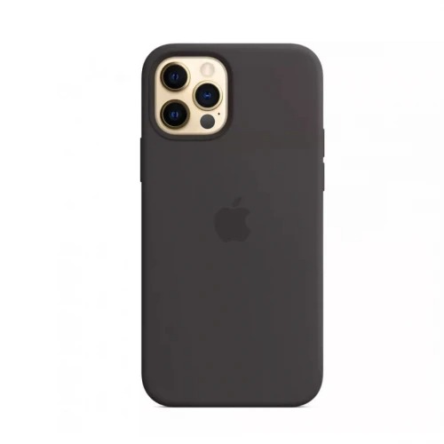 Чехол Silicone Case 1:1 for iPhone 12 | iPhone 12 Pro with MagSafe animation, black