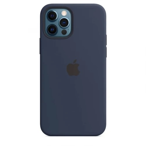 Чехол Silicone Case 1:1 for iPhone 12 | iPhone 12 Pro with MagSafe animation, deep navy