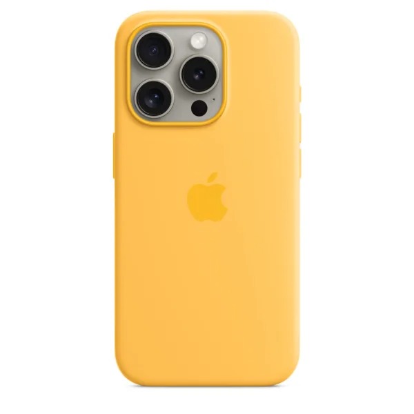 Чехол Silicone Case 1:1 for iPhone 15 Pro with MagSafe animation, sunshine