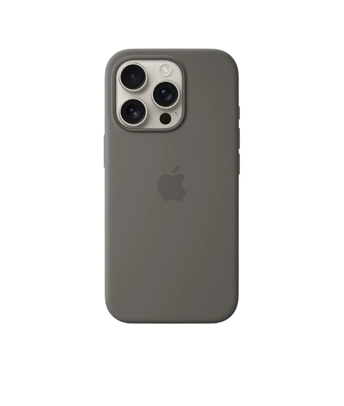 Чехол Silicone Case 1:1 for iPhone 16 Pro Max with MagSafe animation, gray (с кнопкой камеры)