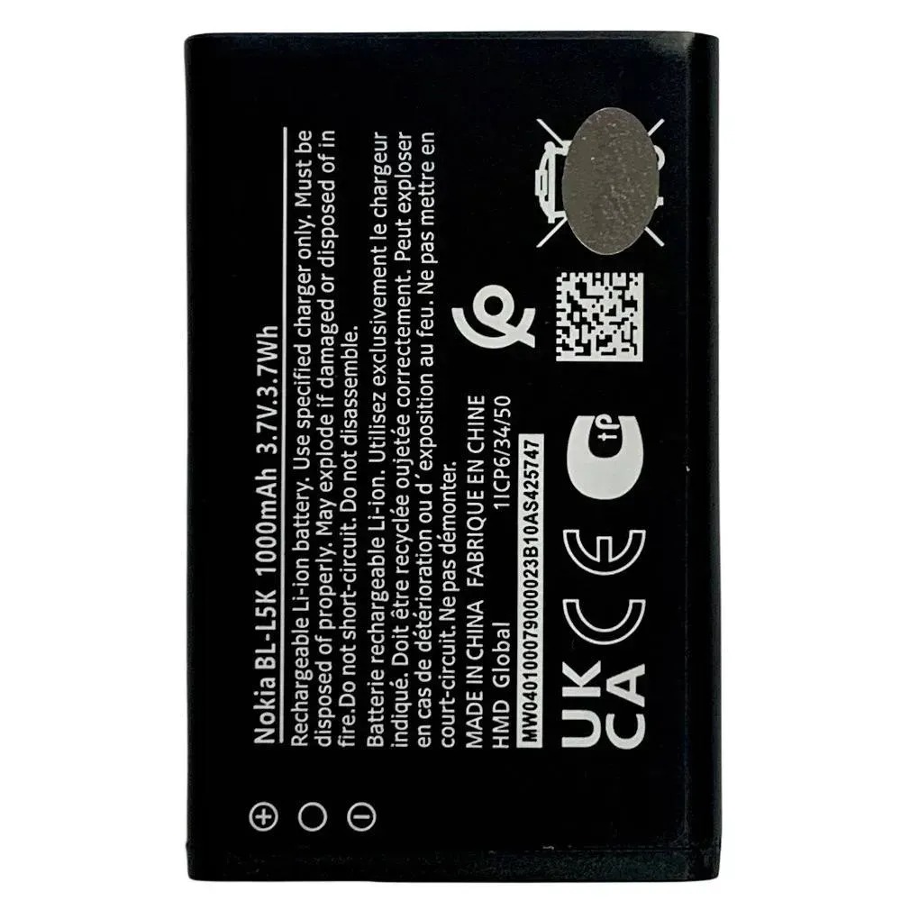 Аккумулятор BL-L5K для Nokia 105 DS 2023 | 105 SS 2023 | 105+ DS 2022 | 110 DS 2023, Original (China)