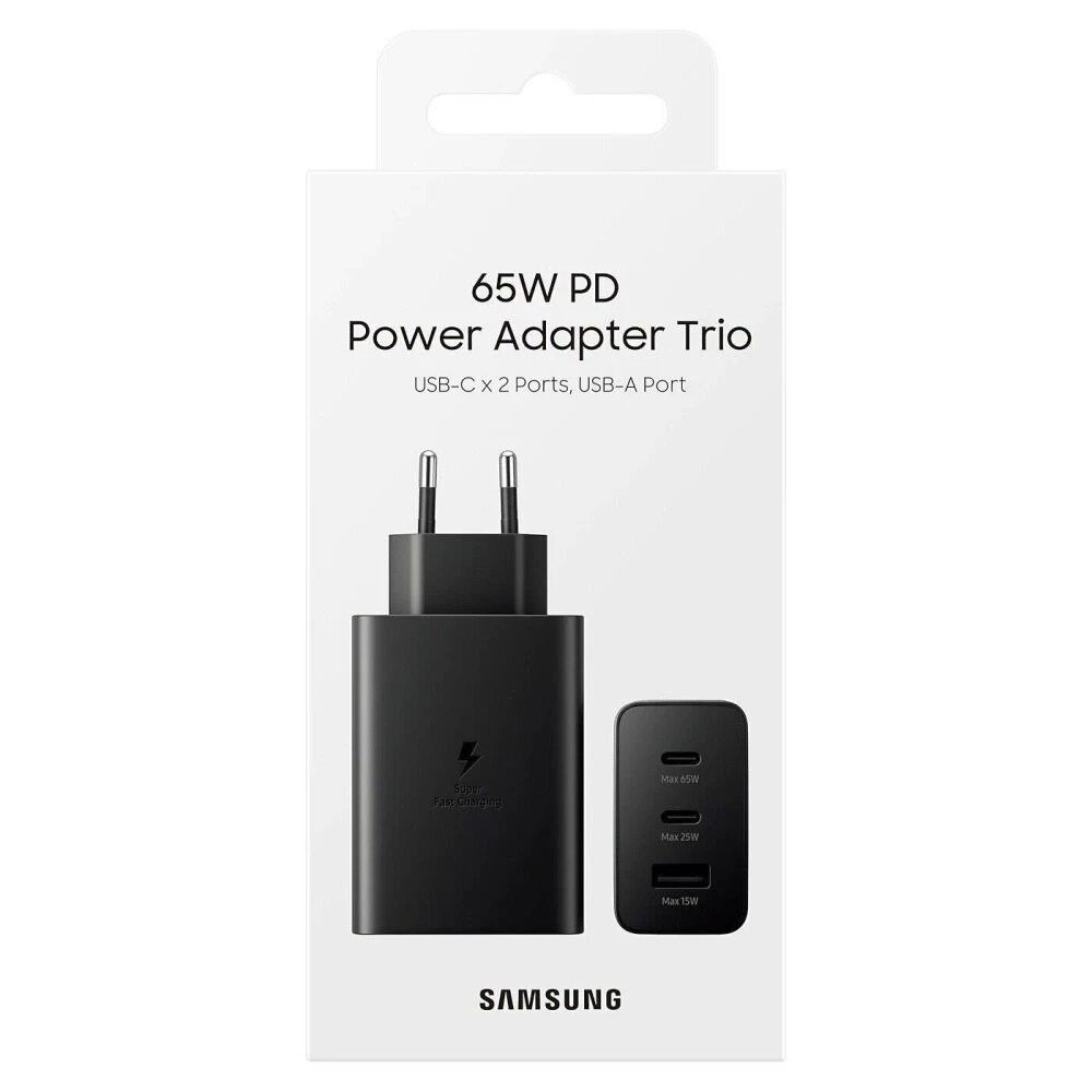 СЗУ 2Port Samsung EP-TG530 Compact USB+2USB-C PD 65W, black