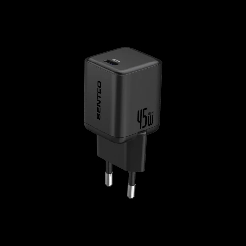 МЗП 1Port SENTEO Z-18 USB-C 3A GaN PD 45W (CE Сертификат) black