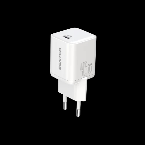МЗП 1Port SENTEO Z-18 USB-C 3A GaN PD 45W (CE Сертификат) white