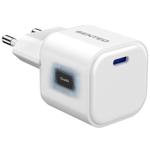 МЗП 1Port SENTEO Z-20 USB-C 3A GaN PD 65W (CE Сертификат) white