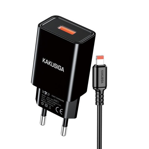 МЗП 1Port Kakusiga KSC-1644 USB 5A USB to Lightning black