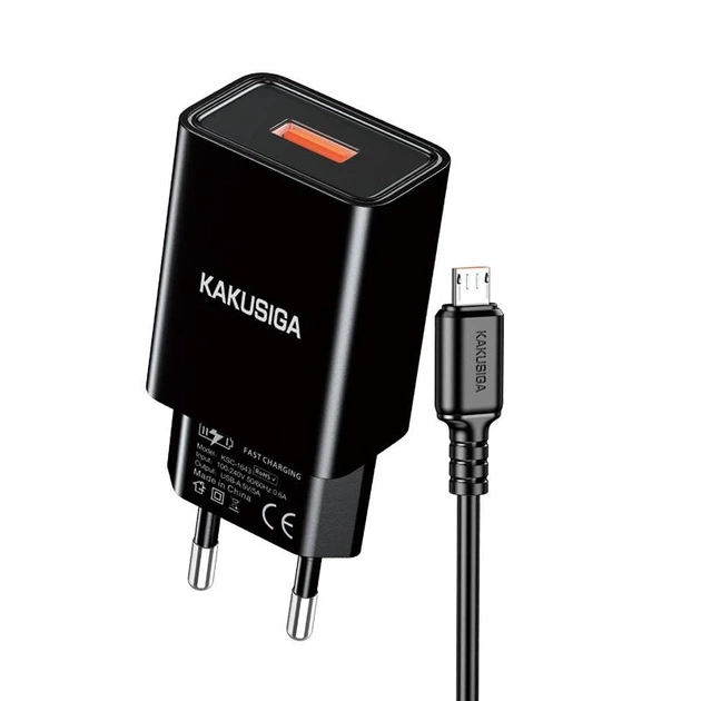 МЗП 1Port Kakusiga KSC-1644 USB 5A USB to Micro black
